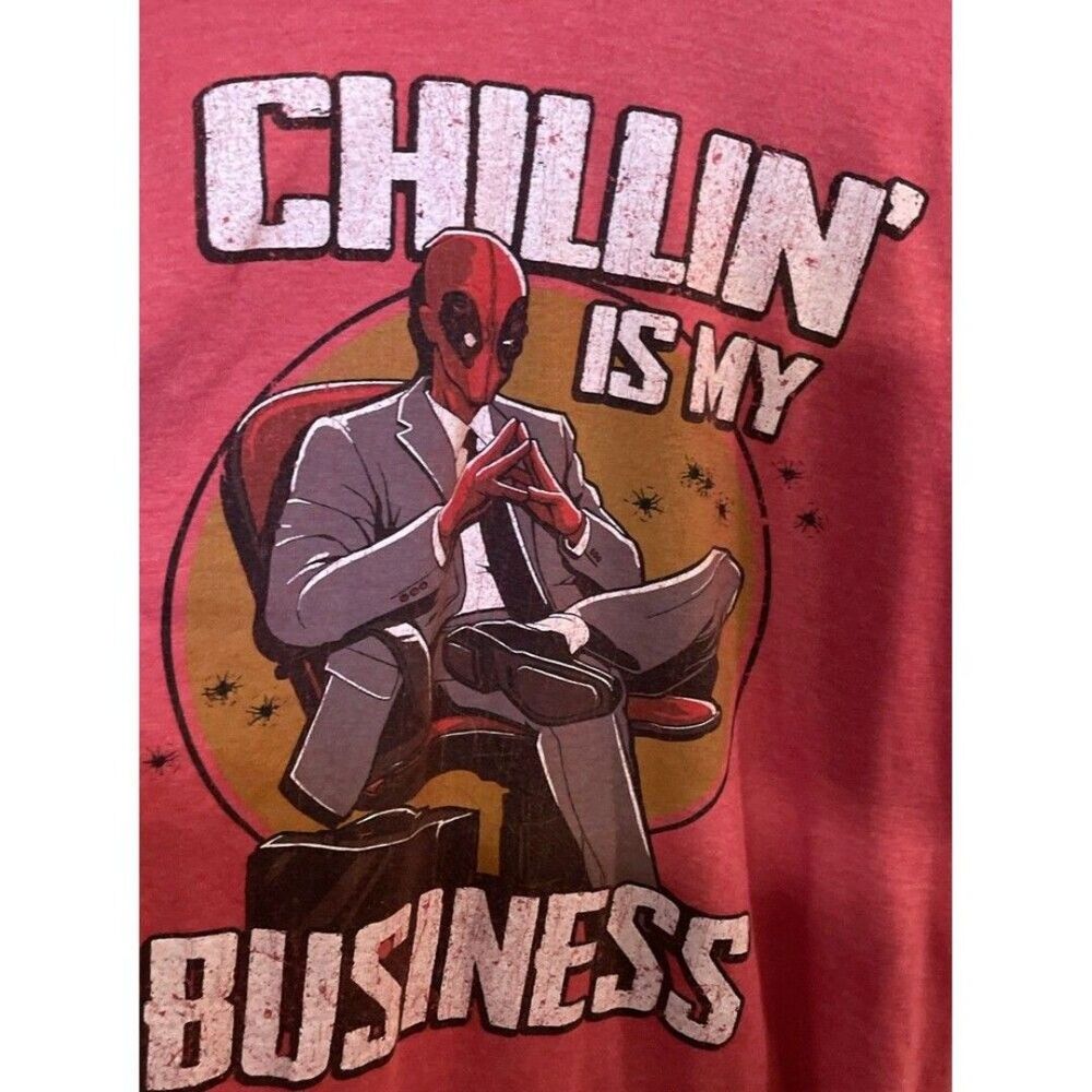 Marvel T-shirt. Chillin' is my business' Size Large